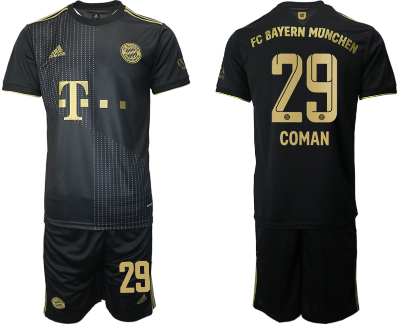 Men 2021-2022 Club Bayern Munich away black #29 Adidas Soccer Jersey->bayern munich jersey->Soccer Club Jersey